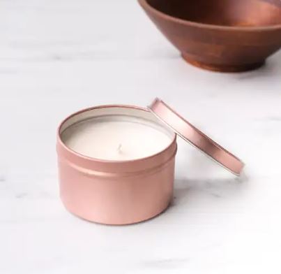 Rose-Gold Tin Candle (8oz)